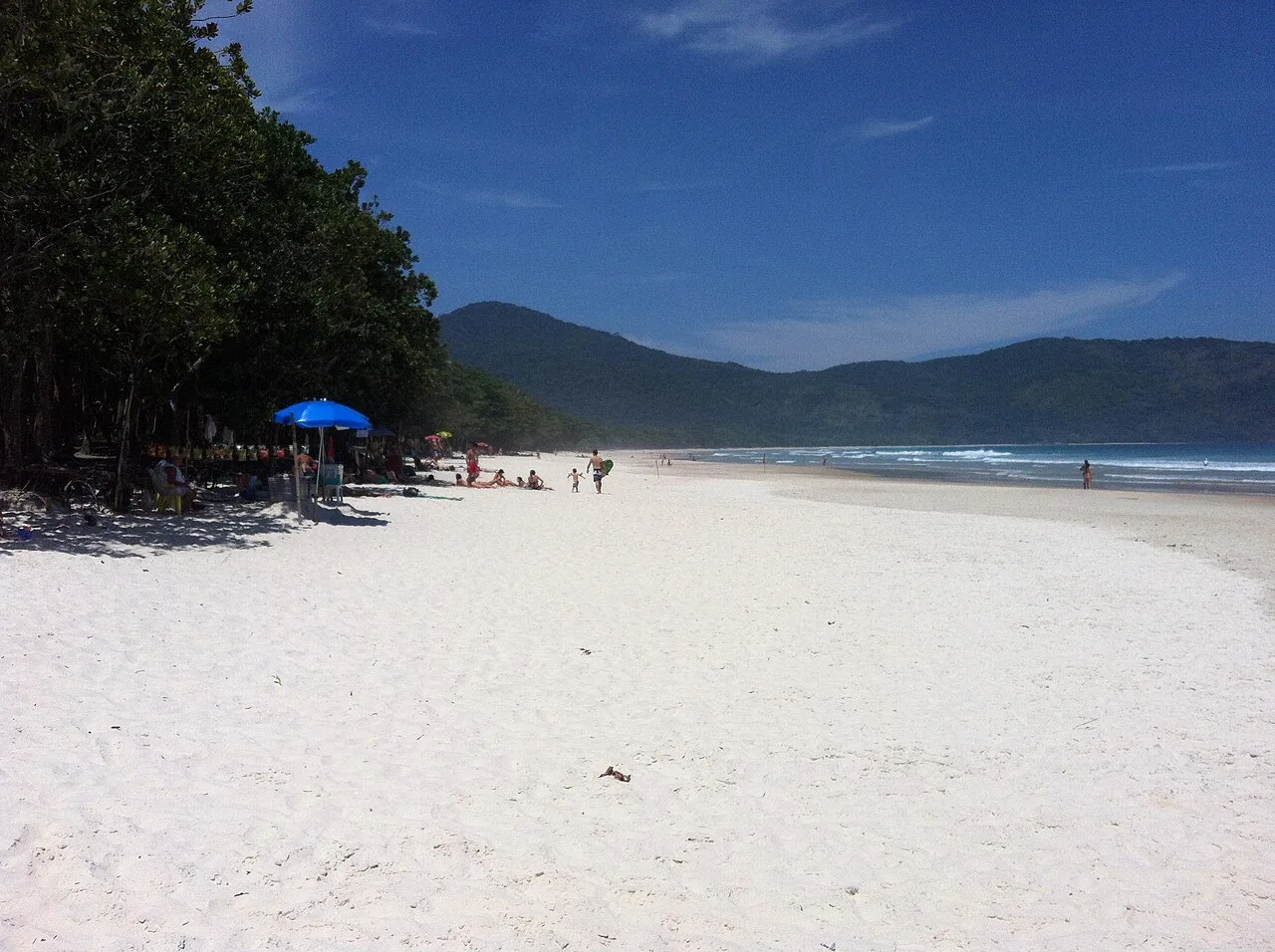 Faixa de areia e mar da Praia de Lopes Mendes, na Ilha Grande